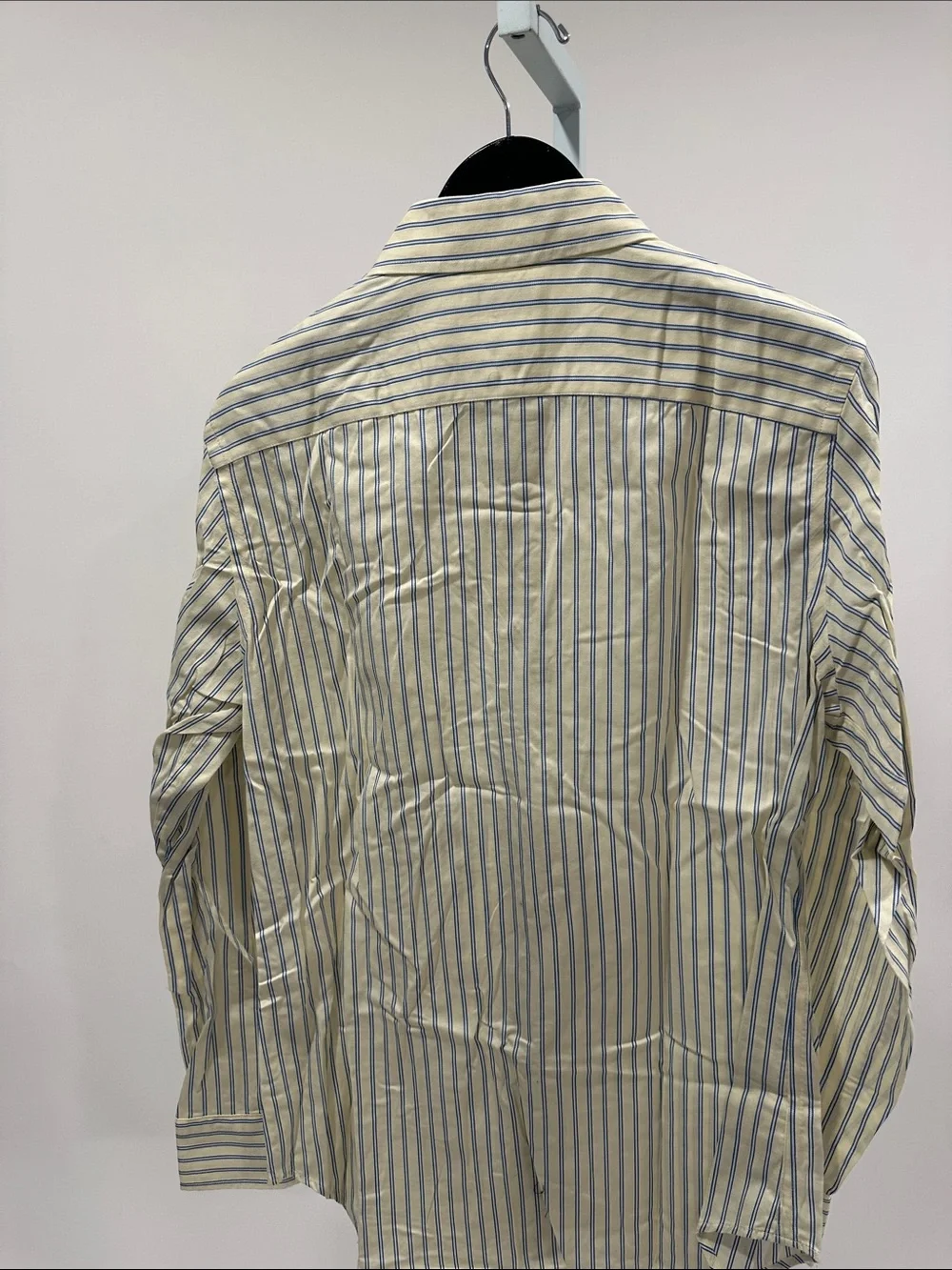 Banana Republic Cream Shirt with Blue Stripes